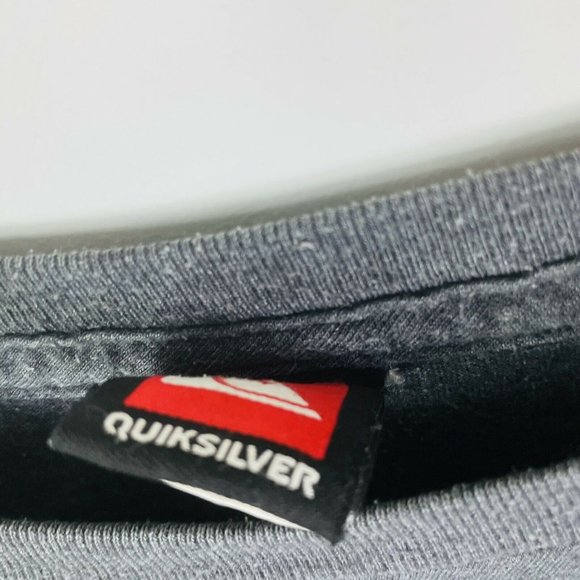 Quiksilver Mens Grey Skull Print T Shirt Large - Picture 4 of 9